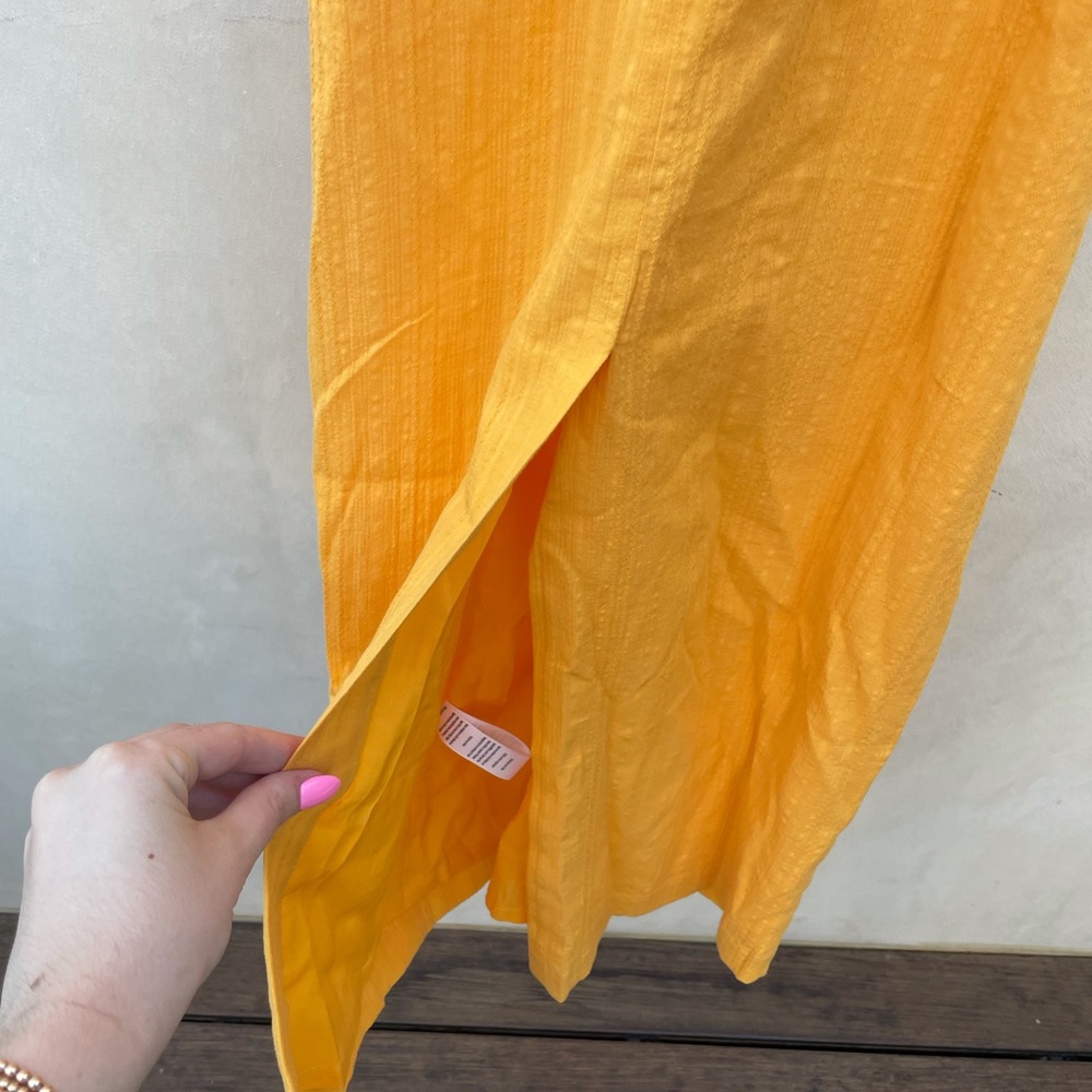 ❌SOLD❌Mara Hoffman Clareta Dress Saffron Yellow Midi - Picture 15 of 15